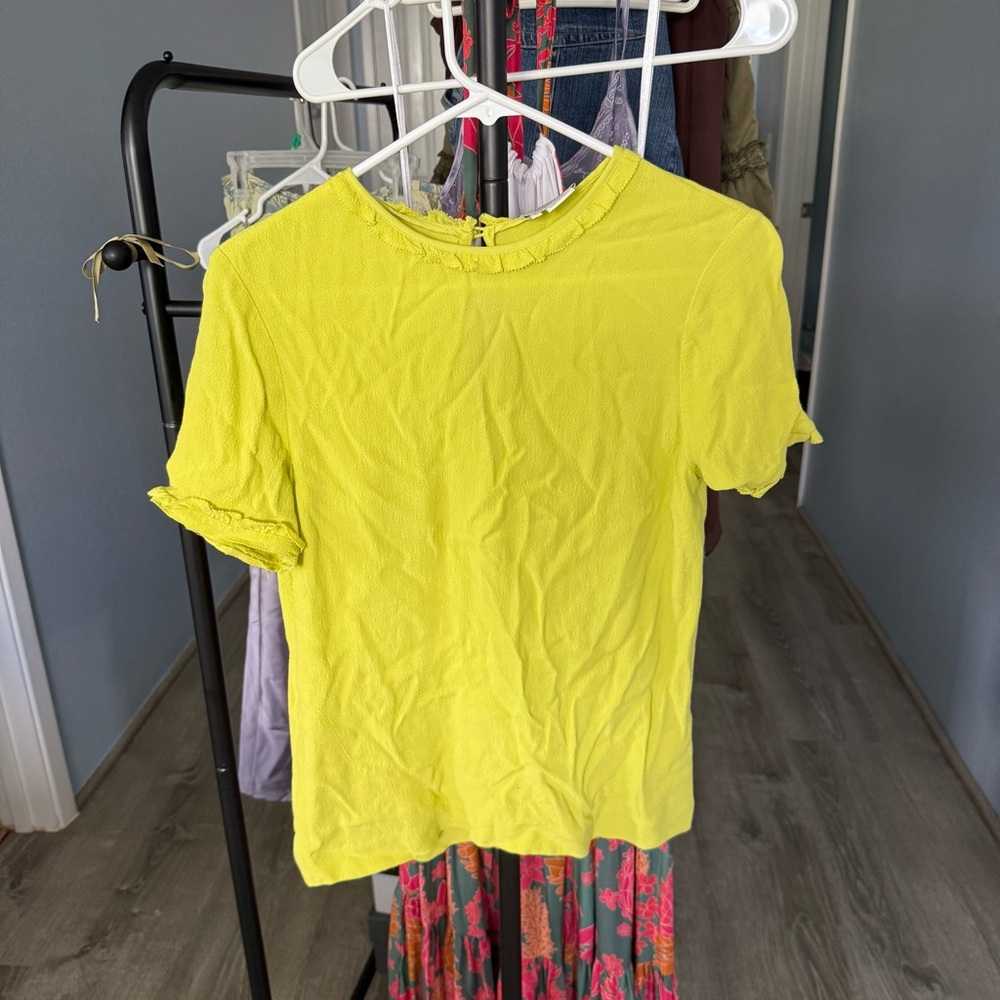 Kate Spade Vibrant Yellow Short Sleeve Top